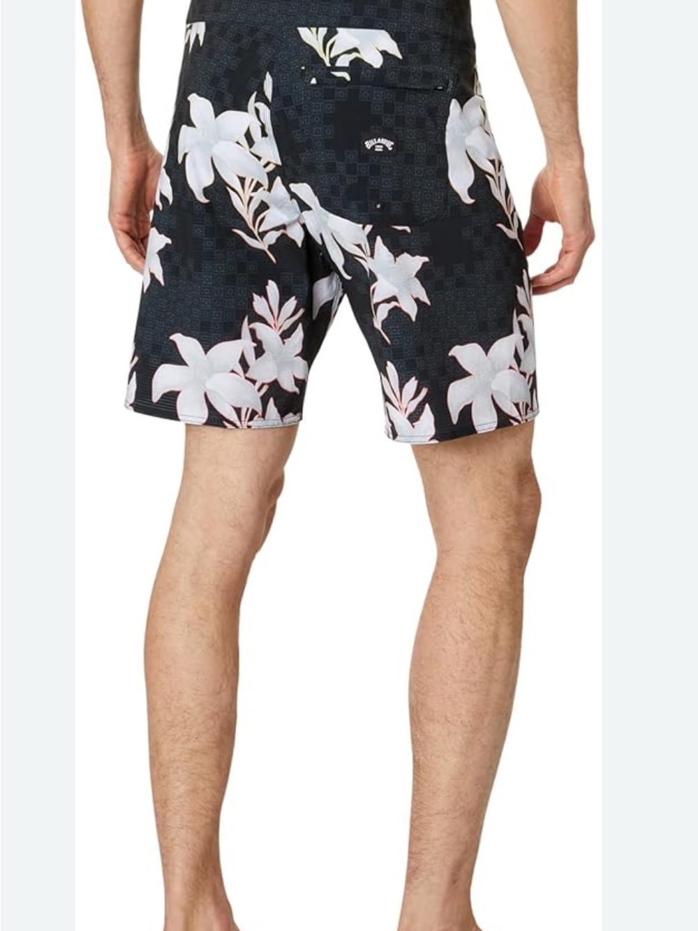 Black Floral Men’s Swim Board Shorts